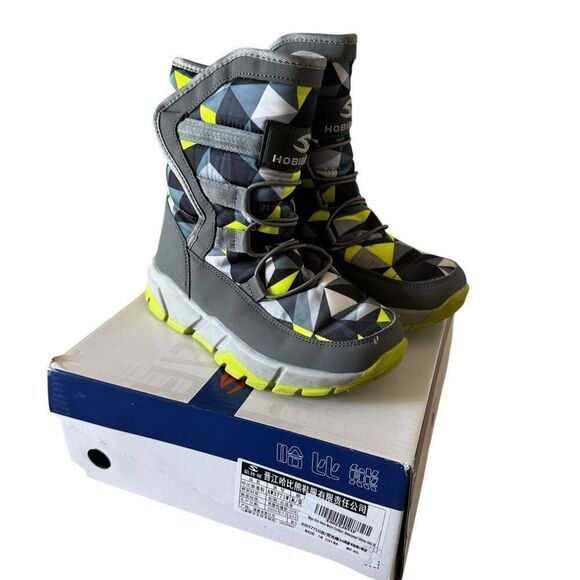 GUBARUN Kids Youth Snow Boots Winter Waterproof Slip Resistant Shoes SZ 1.5 - Picture 12 of 15